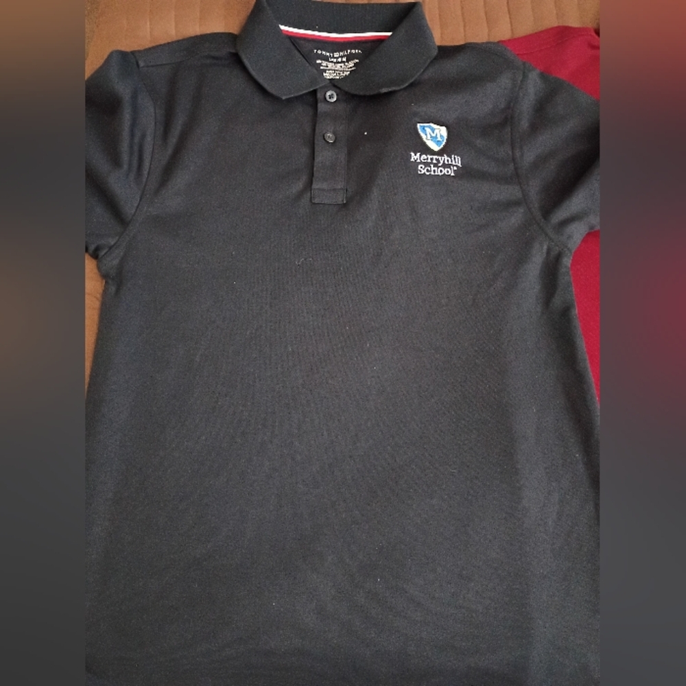 LOT OF 2 MEN'S MEDIUM TOMMY HILFIGER SOFT PIMA COTTON BLEND POLO SHIRTS